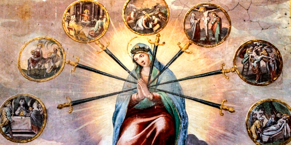 A short guide to praying the Chaplet of the Seven Sorrows of Mary