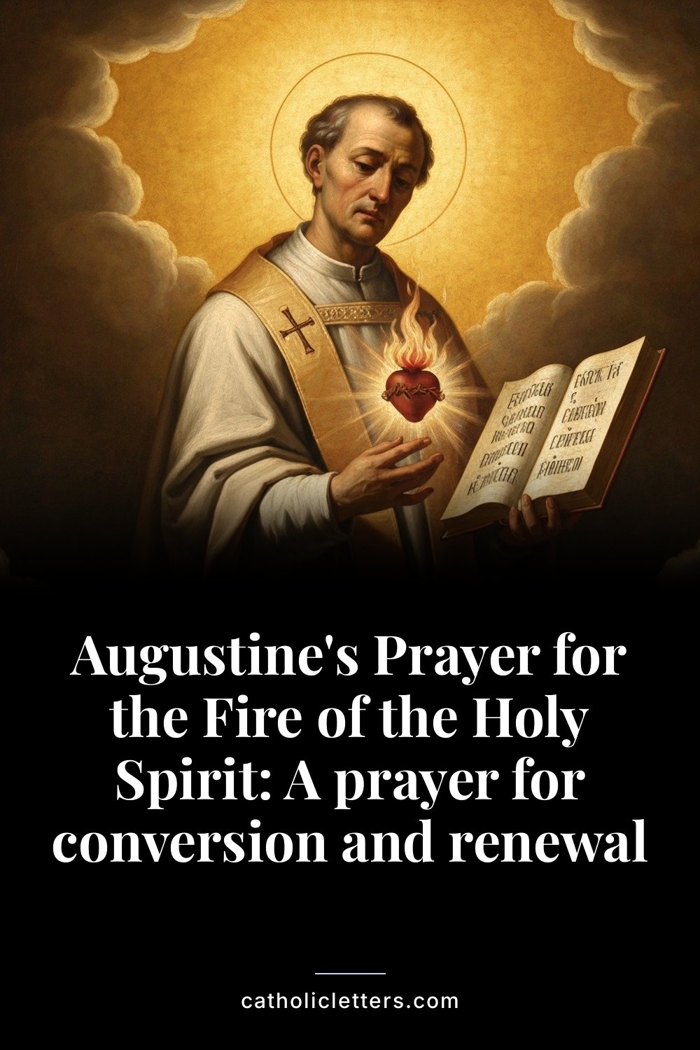 Augustine's Prayer for the Fire of the Holy Spirit: A prayer for conversion and renewal — Pinterest pin