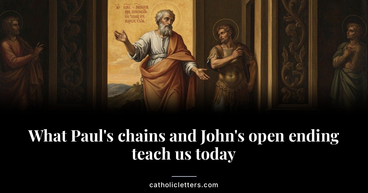 What Paul’s chains and John’s open ending teach us today