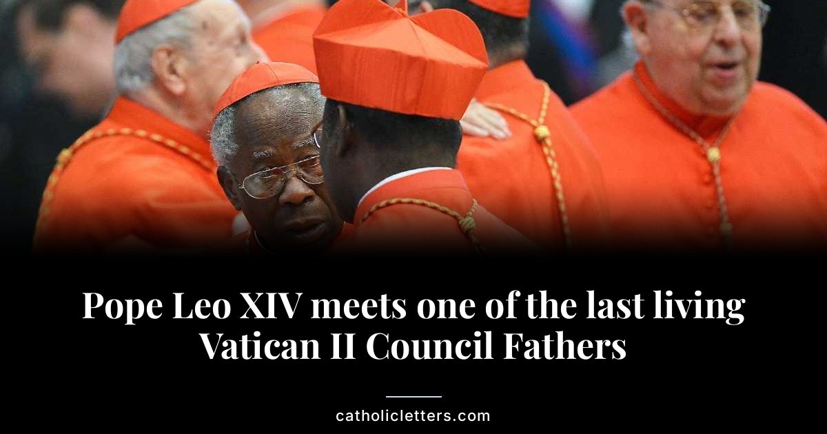 Pope Leo XIV meets one of the last living Vatican II Council Fathers
