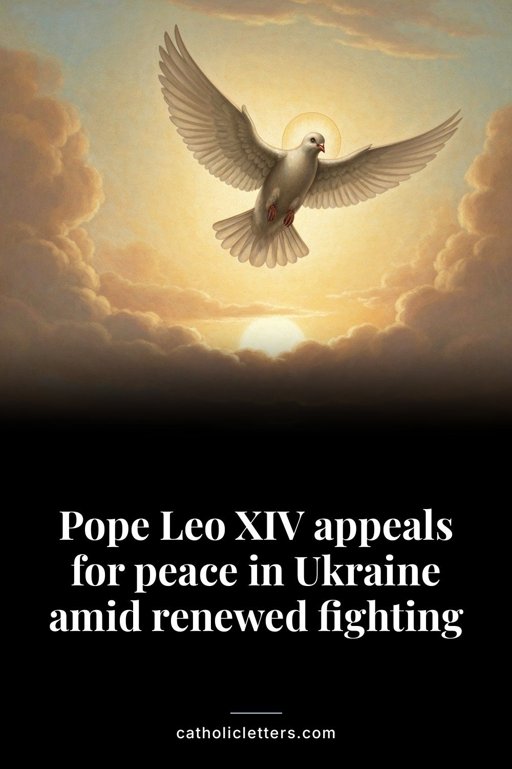 Pope Leo XIV appeals for peace in Ukraine amid renewed fighting — Pinterest pin