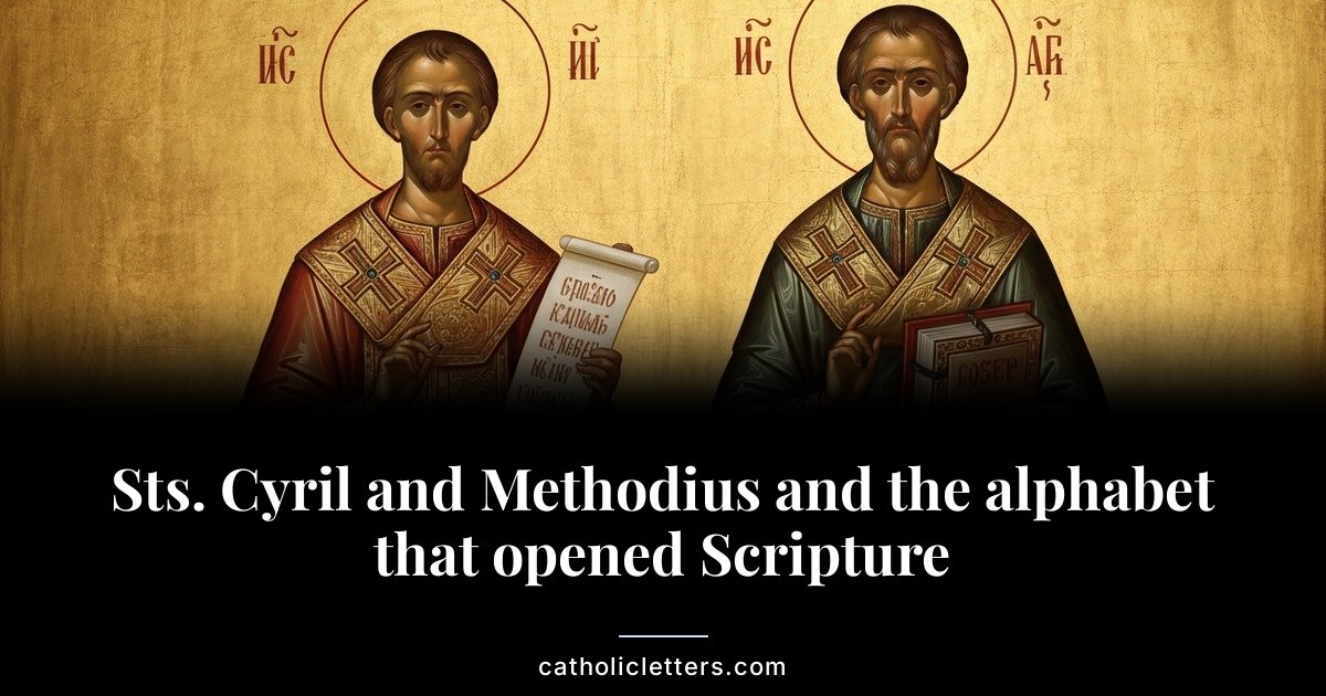 Sts. Cyril and Methodius and the alphabet that opened Scripture 1 Sts. Cyril and Methodius and the alphabet that opened Scripture