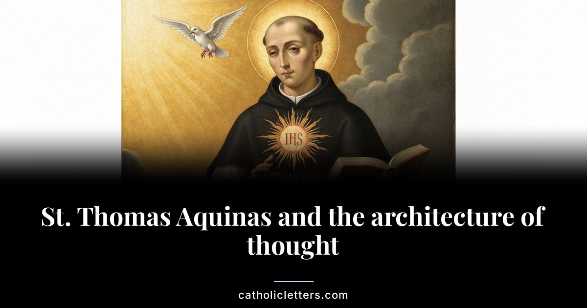 St. Thomas Aquinas and the architecture of thought 1 St. Thomas Aquinas and the architecture of thought