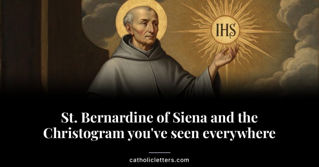 The Franciscan preacher who turned a monogram into a movement. How St. Bernardine made the Holy Name of Jesus visible across Europe.