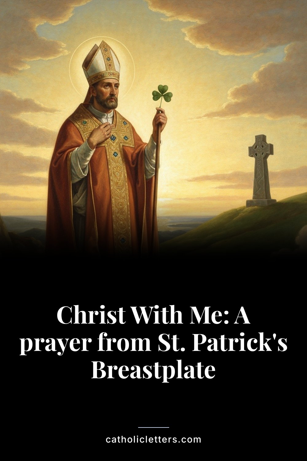 Christ With Me: A prayer from St. Patrick's Breastplate — Pinterest pin