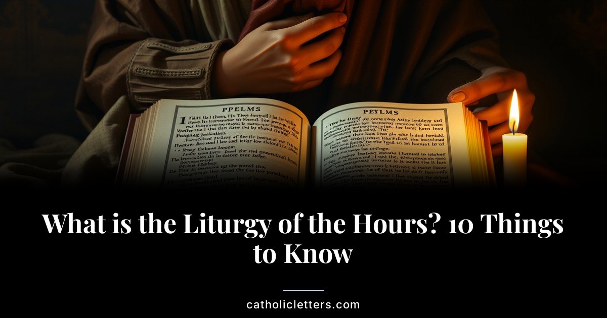 What is the Liturgy of the Hours? 10 Things to Know 1 What is the Liturgy of the Hours? 10 Things to Know