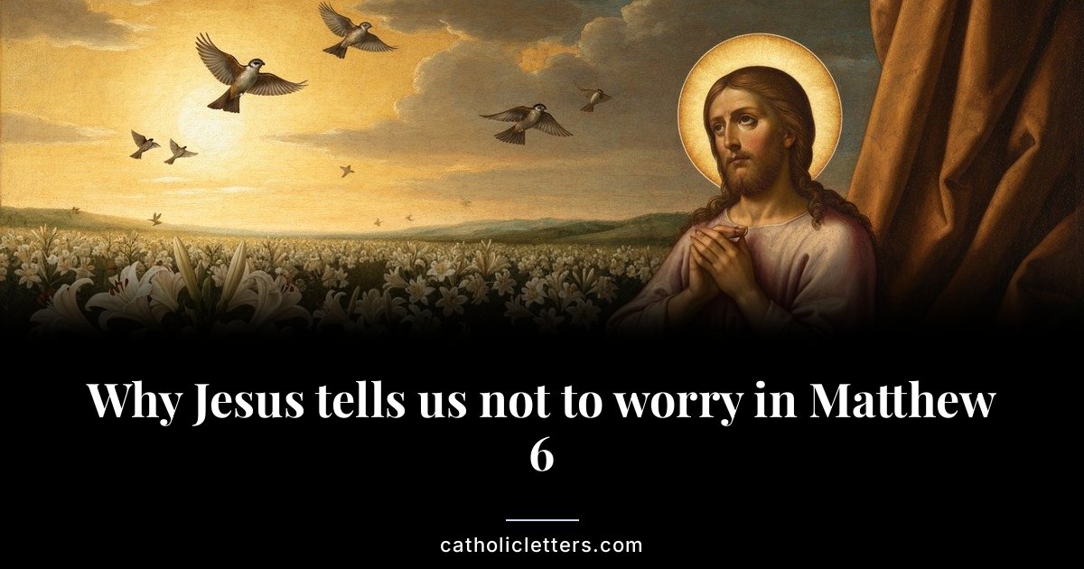 Why Jesus tells us not to worry in Matthew 6 1 Why Jesus tells us not to worry in Matthew 6