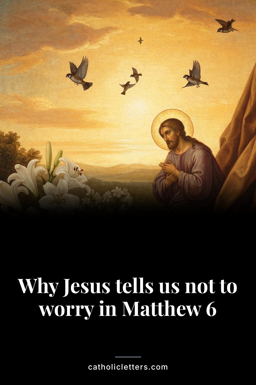 Why Jesus tells us not to worry in Matthew 6 2 Why Jesus tells us not to worry in Matthew 6 — Pinterest pin