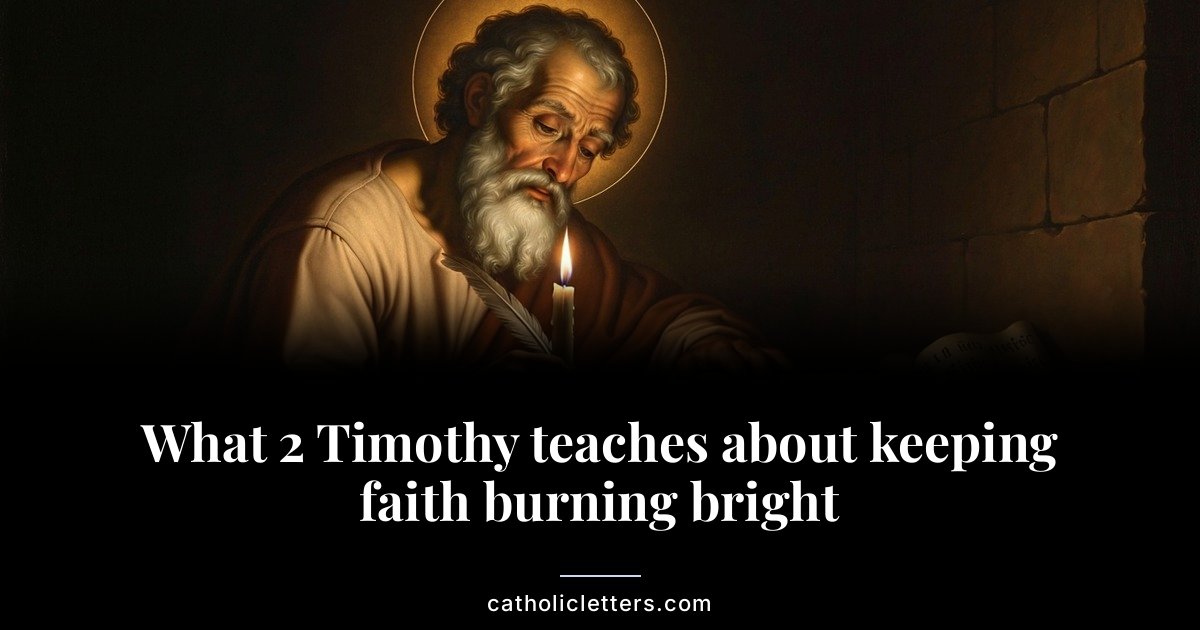 What 2 Timothy teaches about keeping faith burning bright