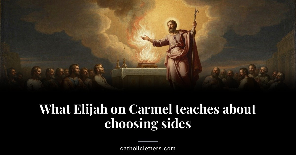What Elijah on Carmel teaches about choosing sides