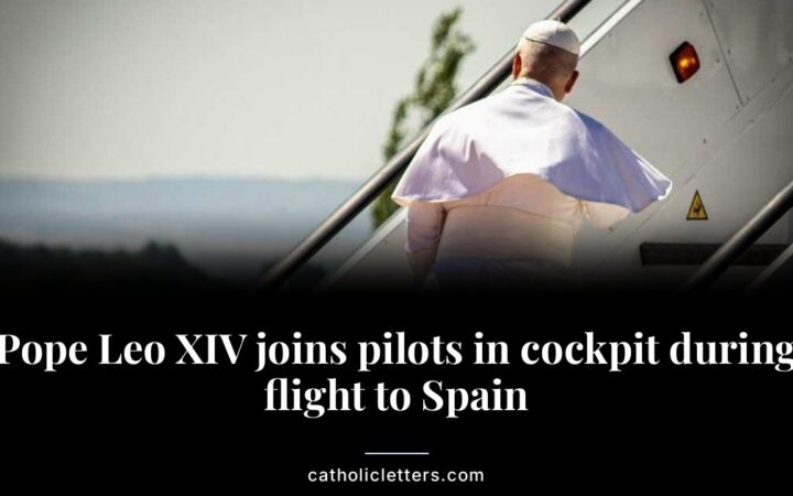 Pope Leo XIV joins pilots in cockpit during flight to Spain