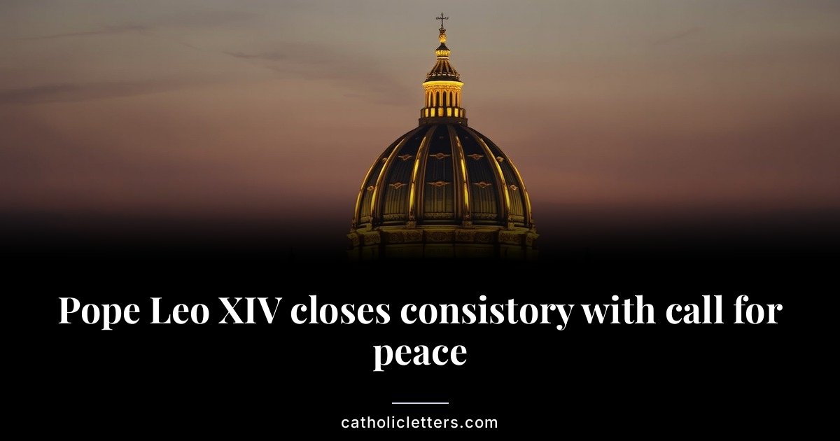 Pope Leo XIV closes consistory with call for peace