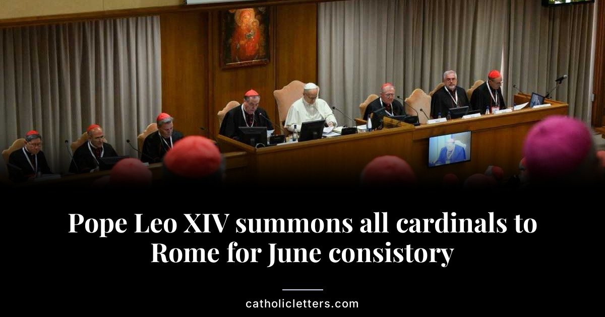 Pope Leo XIV summons all cardinals to Rome for June consistory
