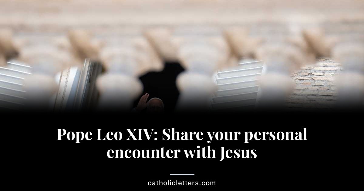 Pope Leo XIV: Share your personal encounter with Jesus