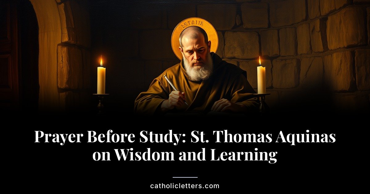 Prayer Before Study: St. Thomas Aquinas on Wisdom and Learning