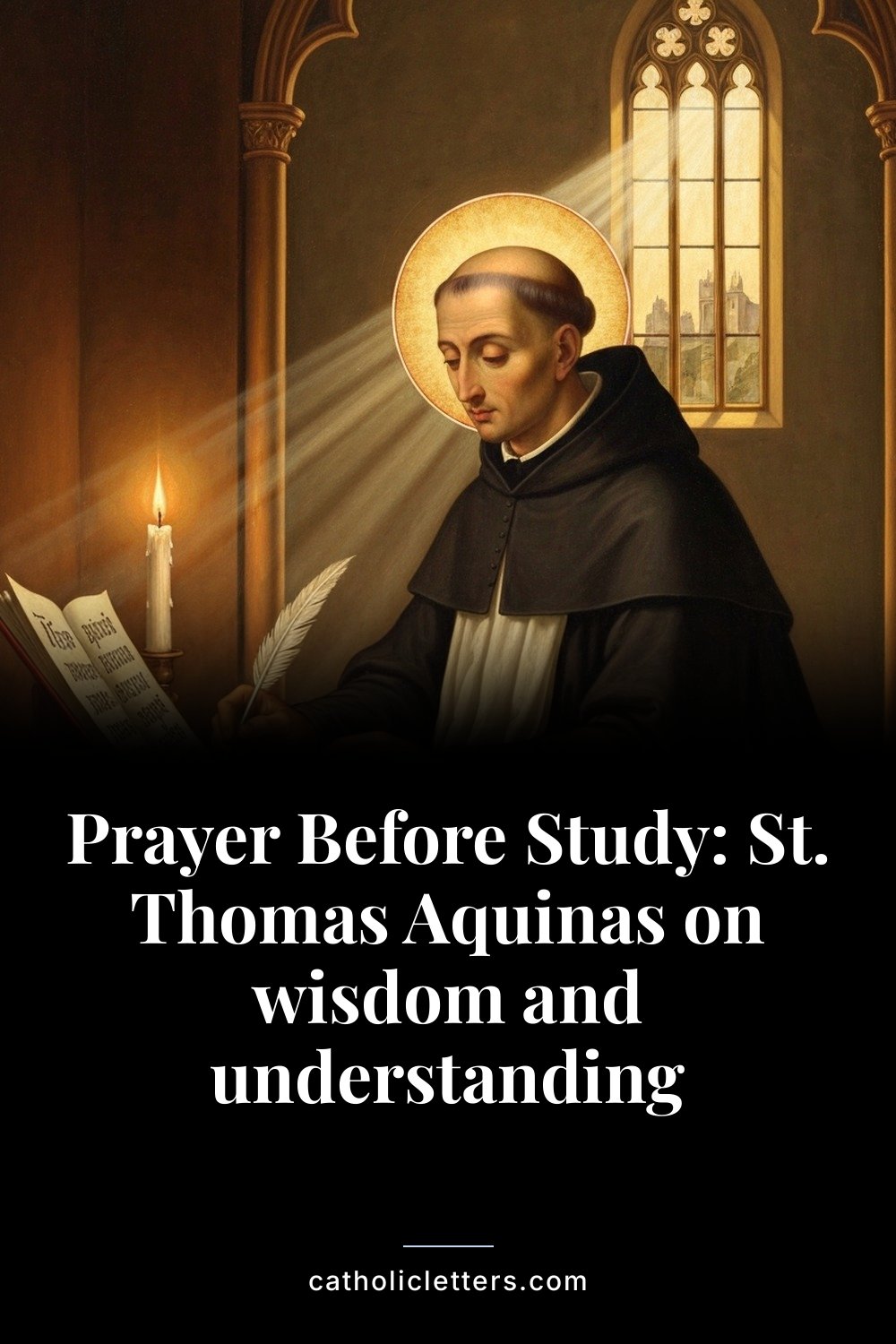 Prayer Before Study: St. Thomas Aquinas on wisdom and understanding — Pinterest pin