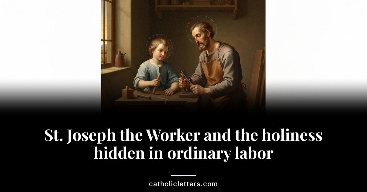 St. Joseph the Worker and the holiness hidden in ordinary labor