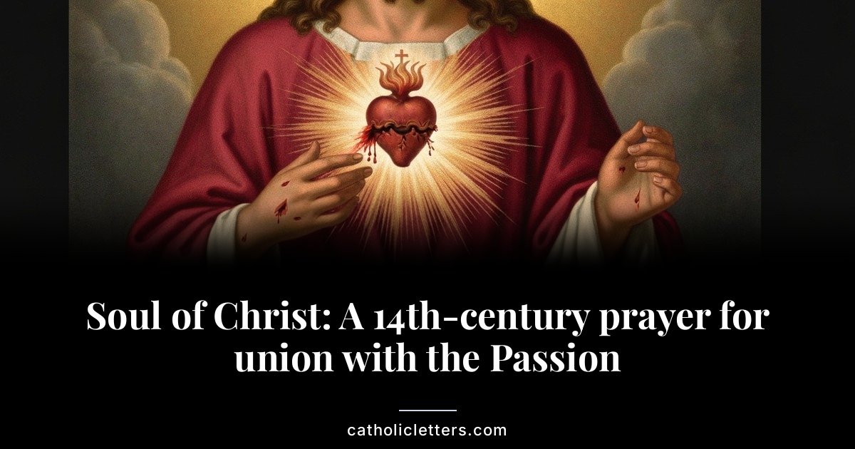 Soul of Christ: A 14th-century prayer for union with the Passion