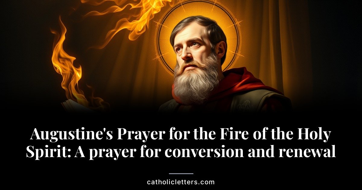 Augustine's Prayer for the Fire of the Holy Spirit: A prayer for conversion and renewal 1 Augustine’s Prayer for the Fire of the Holy Spirit: A prayer for conversion and renewal