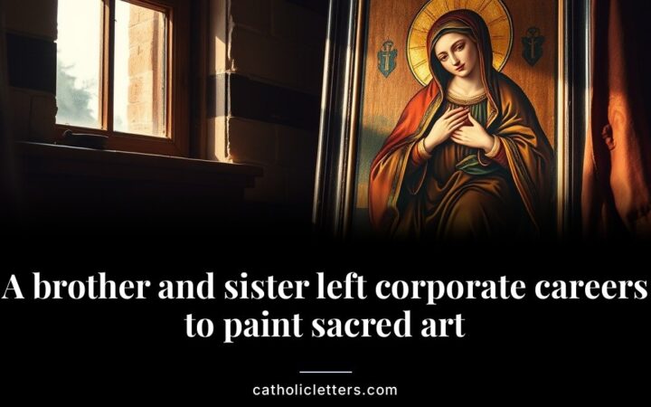 A brother and sister left corporate careers to paint sacred art