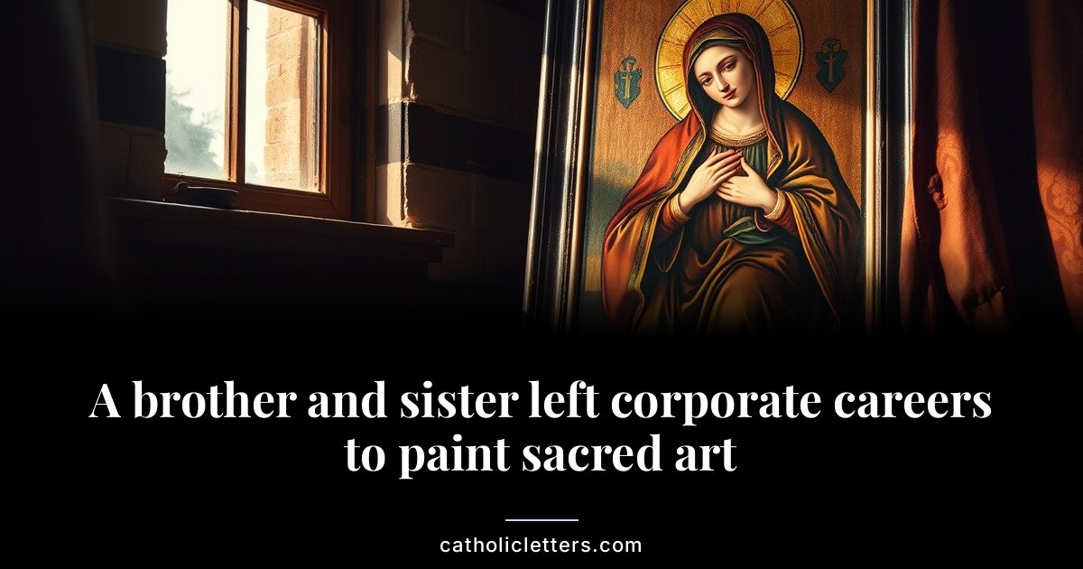 A brother and sister left corporate careers to paint sacred art