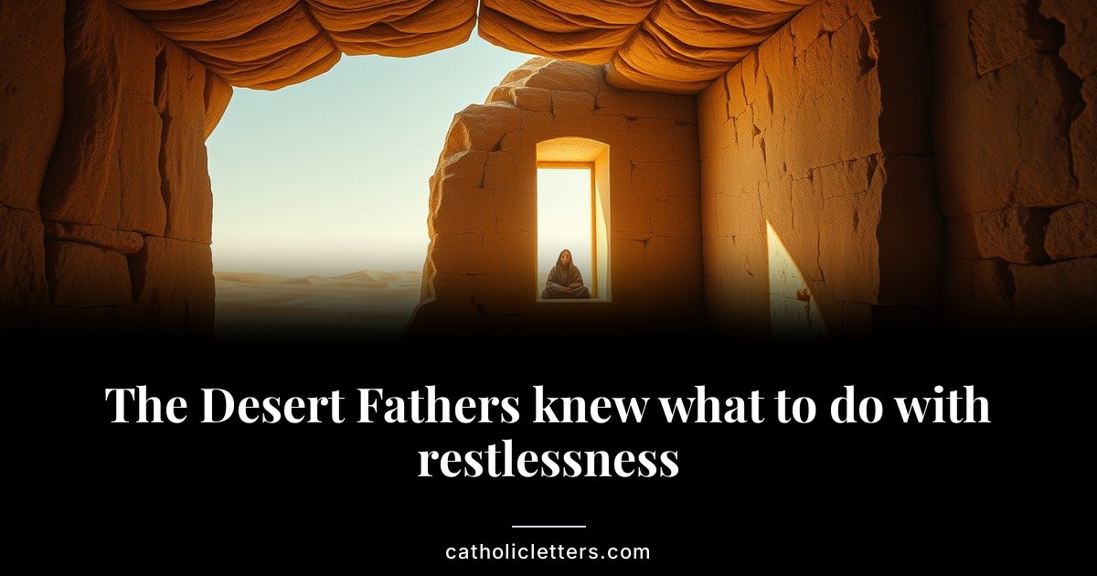 The Desert Fathers knew what to do with restlessness 1 The Desert Fathers knew what to do with restlessness