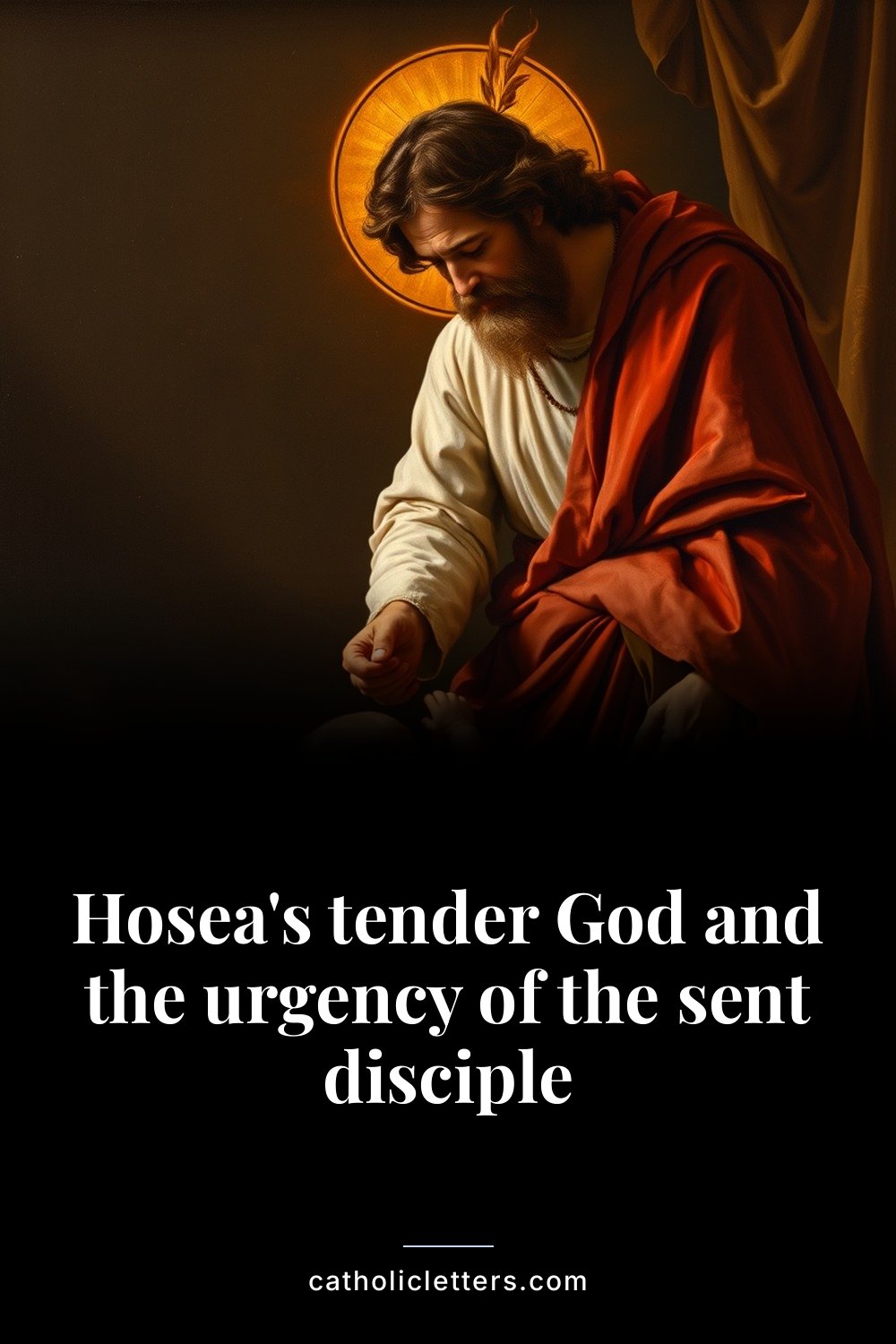 Hosea's tender God and the urgency of the sent disciple — Pinterest pin