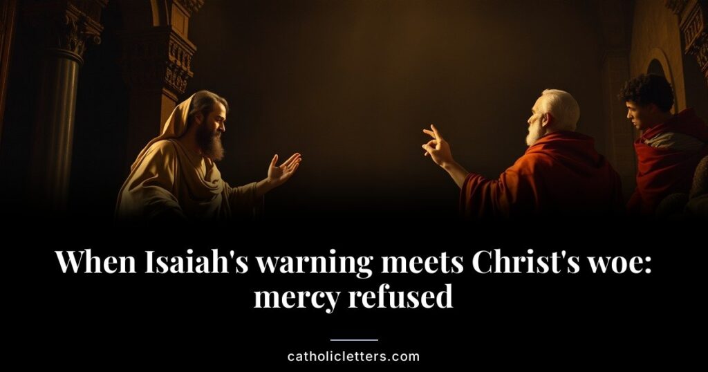 Isaiah warned Ahaz, Christ warned Chorazin. Today's Mass readings show what happens when God's presence is refused at the door.