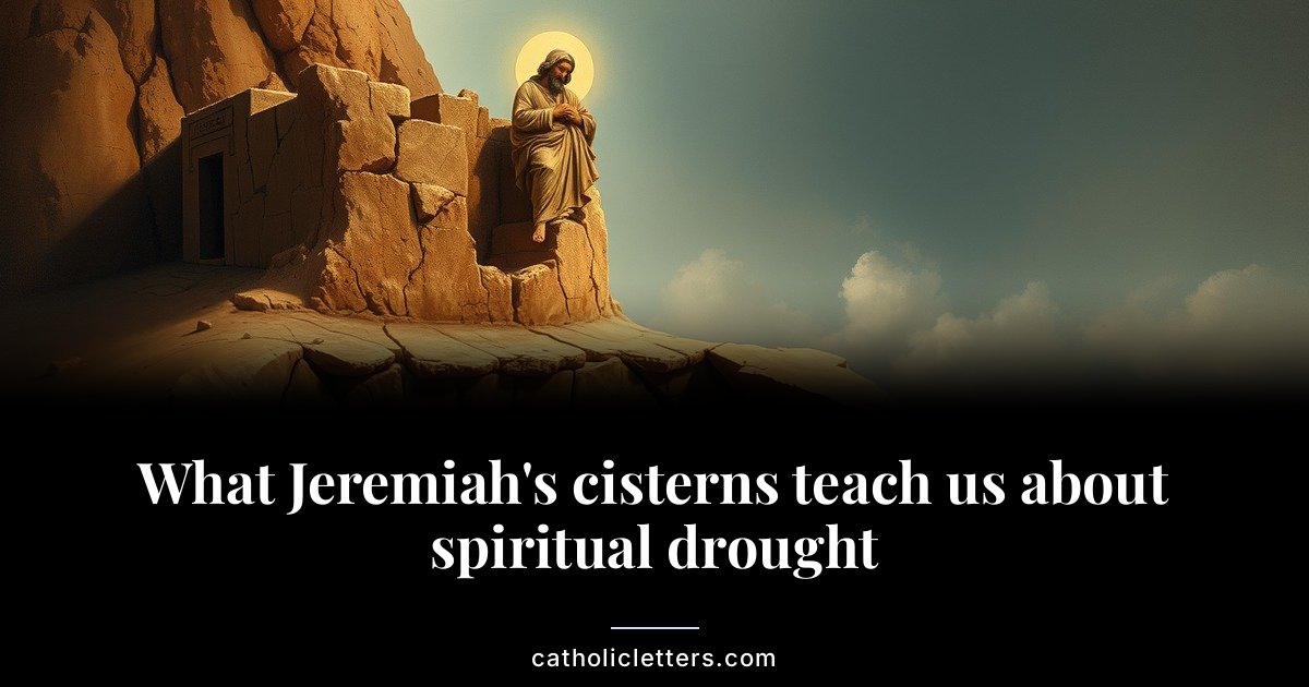 What Jeremiah’s cisterns teach us about spiritual drought