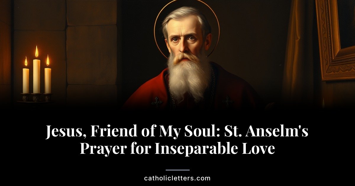Jesus, Friend of My Soul: St. Anselm’s Prayer for Inseparable Love