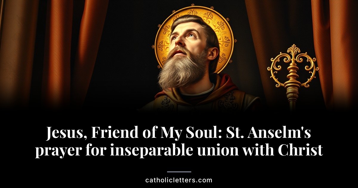 Jesus, Friend of My Soul: St. Anselm’s prayer for inseparable union with Christ