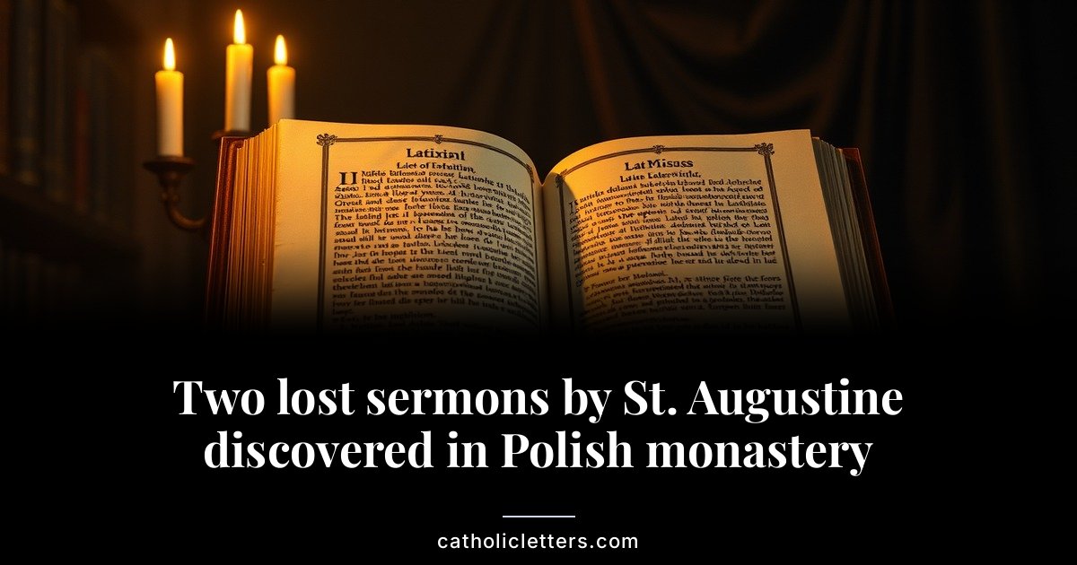 Two lost sermons by St. Augustine discovered in Polish monastery 1 Two lost sermons by St. Augustine discovered in Polish monastery