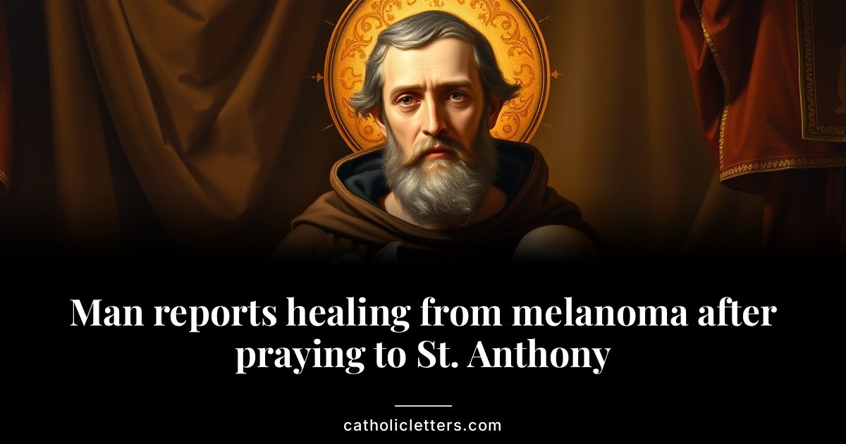 Man reports healing from melanoma after praying to St. Anthony 1 Man reports healing from melanoma after praying to St. Anthony