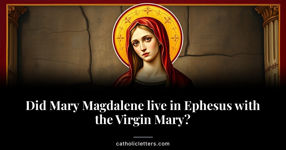 Did Mary Magdalene live in Ephesus with the Virgin Mary? 1 Did Mary Magdalene live in Ephesus with the Virgin Mary?