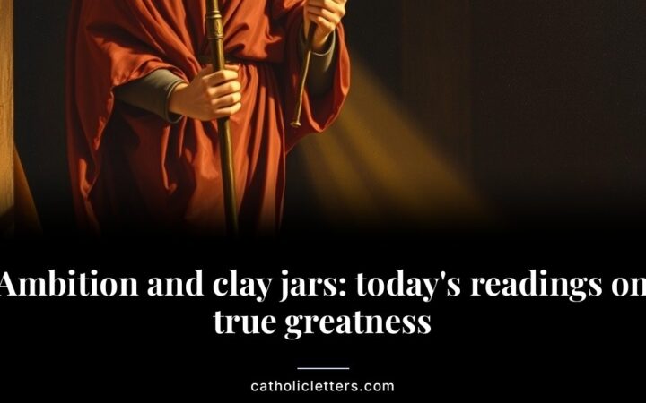 Ambition and clay jars: today’s readings on true greatness