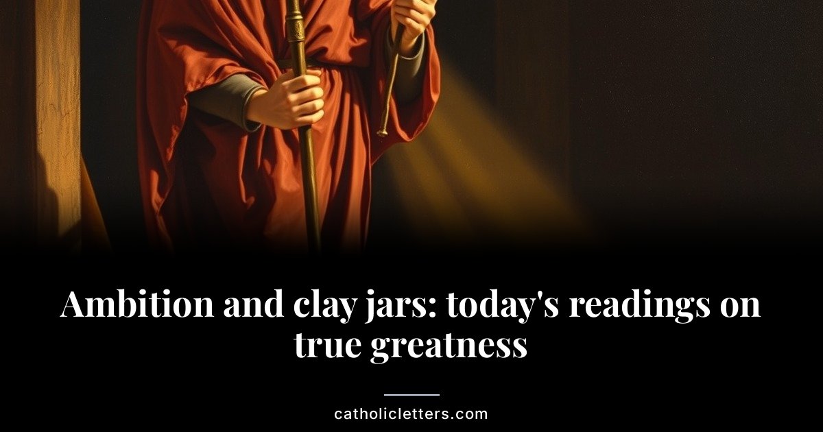 Ambition and clay jars: today’s readings on true greatness