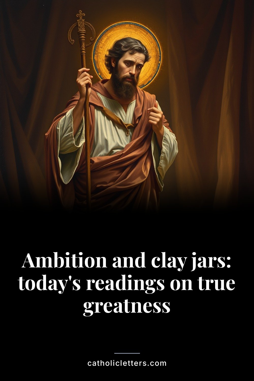 Ambition and clay jars: today's readings on true greatness — Pinterest pin