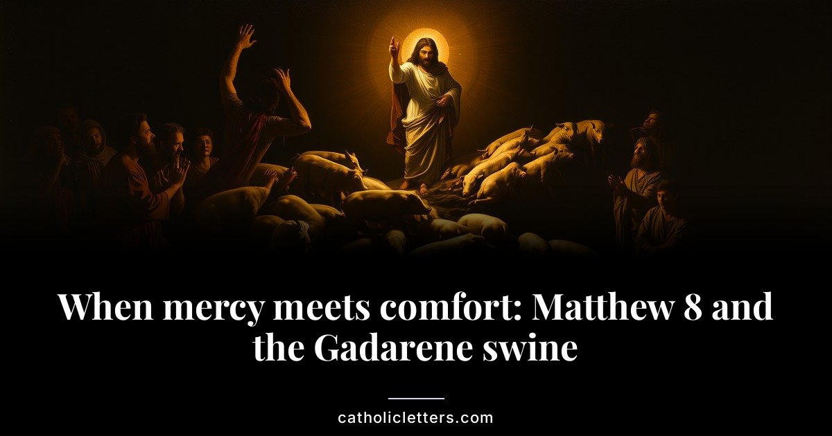 When mercy meets comfort: Matthew 8 and the Gadarene swine 1 When mercy meets comfort: Matthew 8 and the Gadarene swine