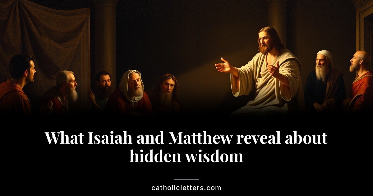 What Isaiah and Matthew reveal about hidden wisdom
