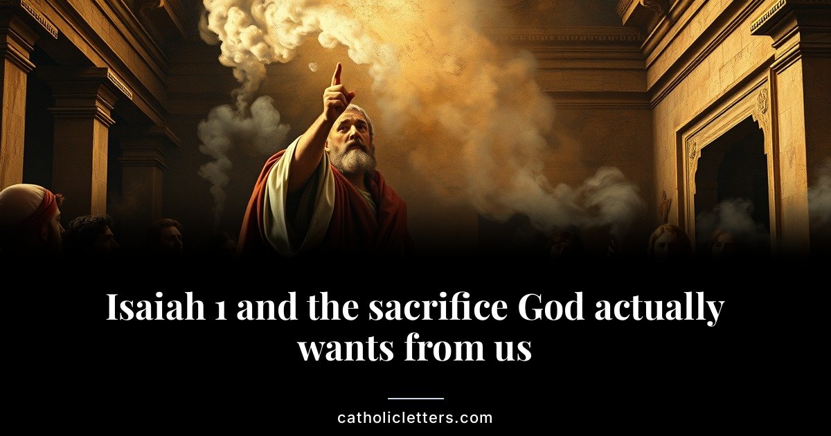 Isaiah 1 and the sacrifice God actually wants from us