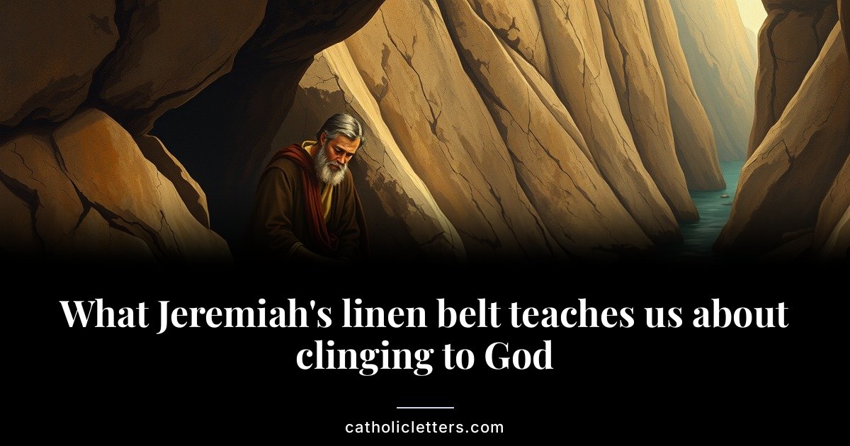 What Jeremiah’s linen belt teaches us about clinging to God