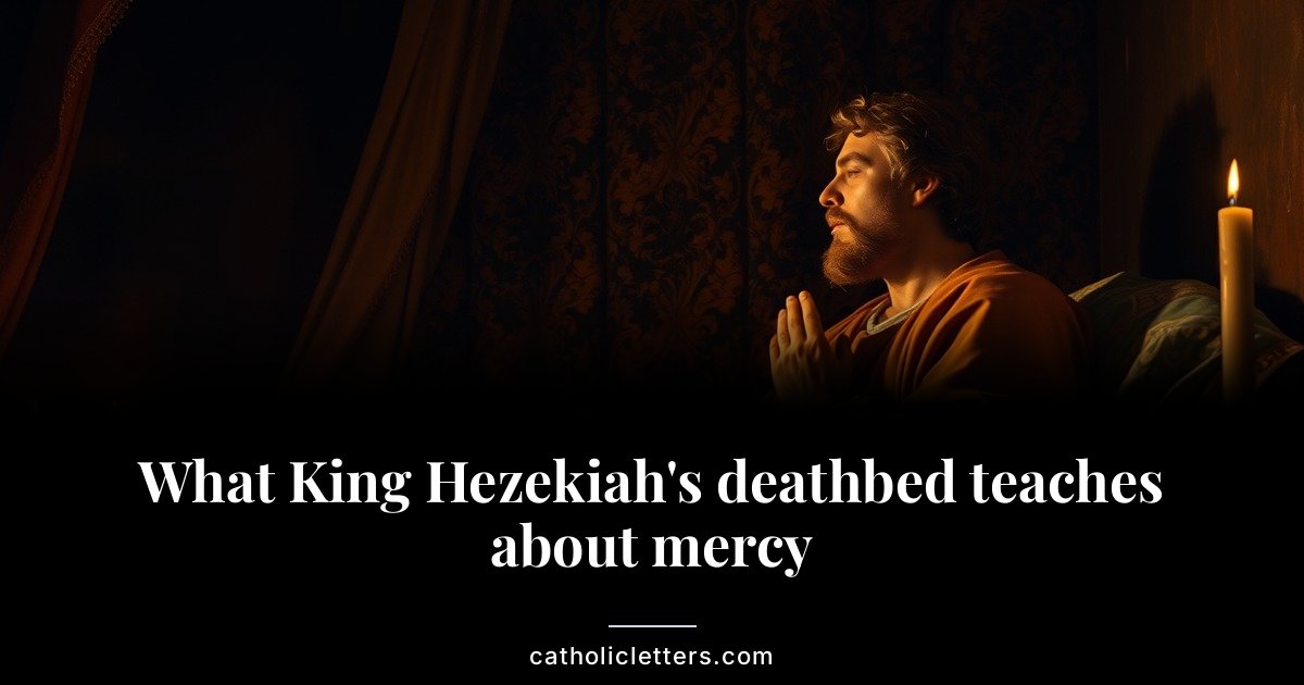 What King Hezekiah’s deathbed teaches about mercy