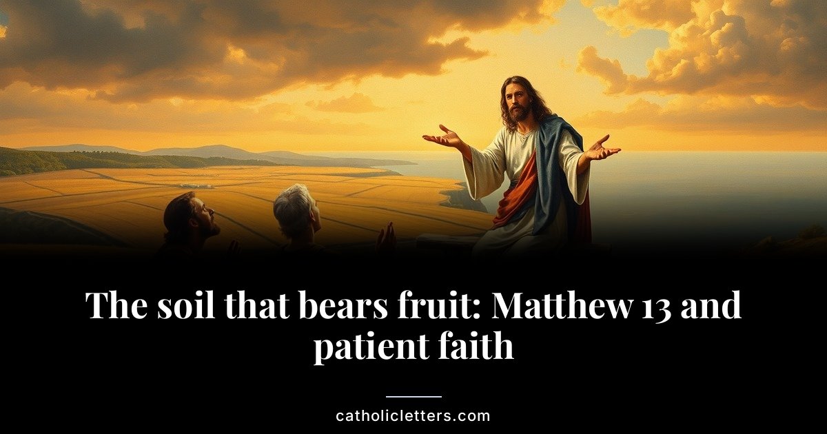 The soil that bears fruit: Matthew 13 and patient faith 1 The soil that bears fruit: Matthew 13 and patient faith