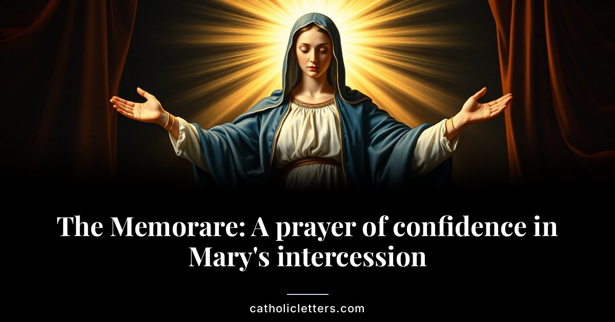 The Memorare: A prayer of confidence in Mary's intercession 1 The Memorare: A prayer of confidence in Mary’s intercession