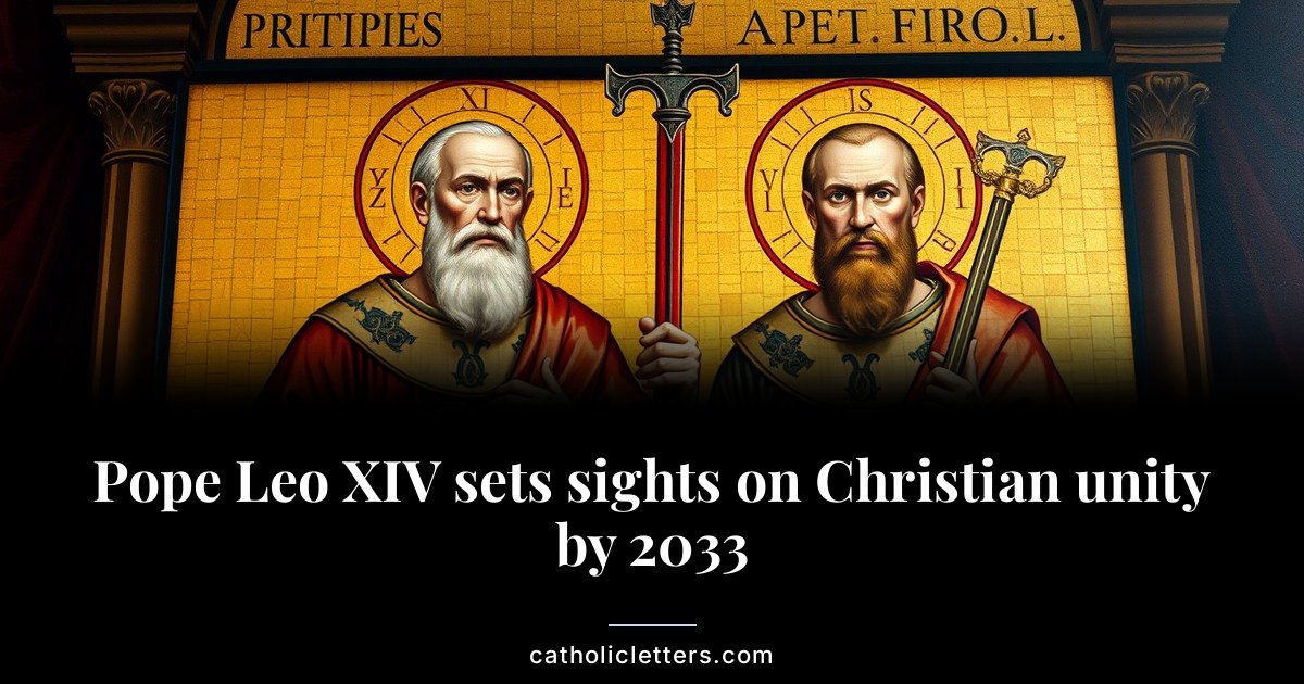 Pope Leo XIV sets sights on Christian unity by 2033