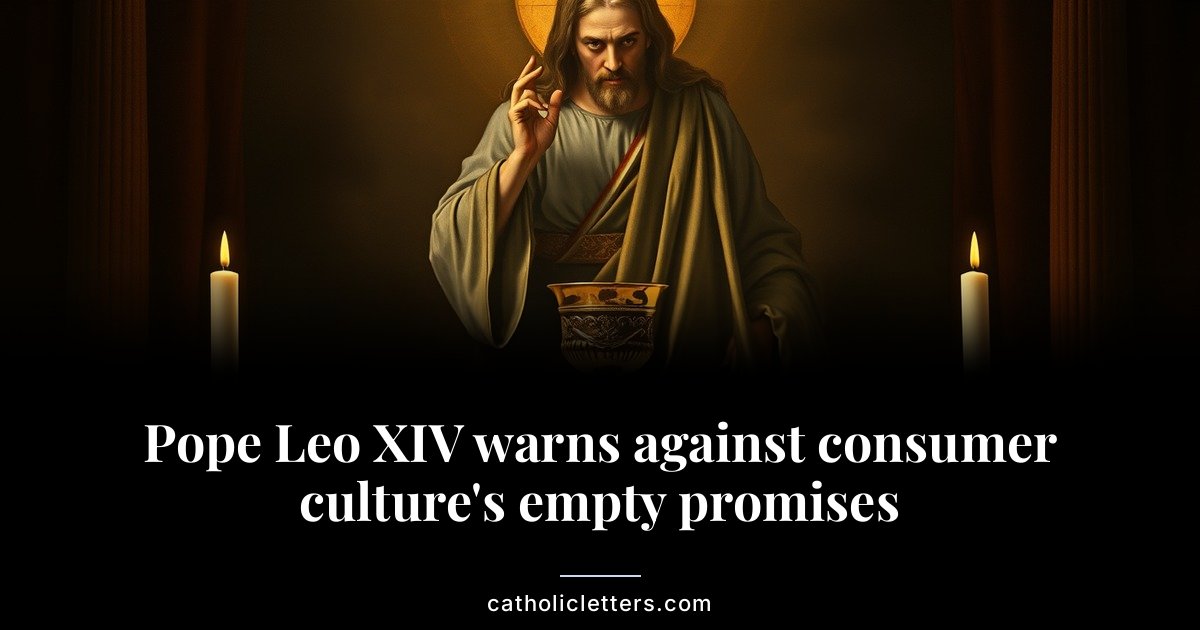 Pope Leo XIV warns against consumer culture’s empty promises