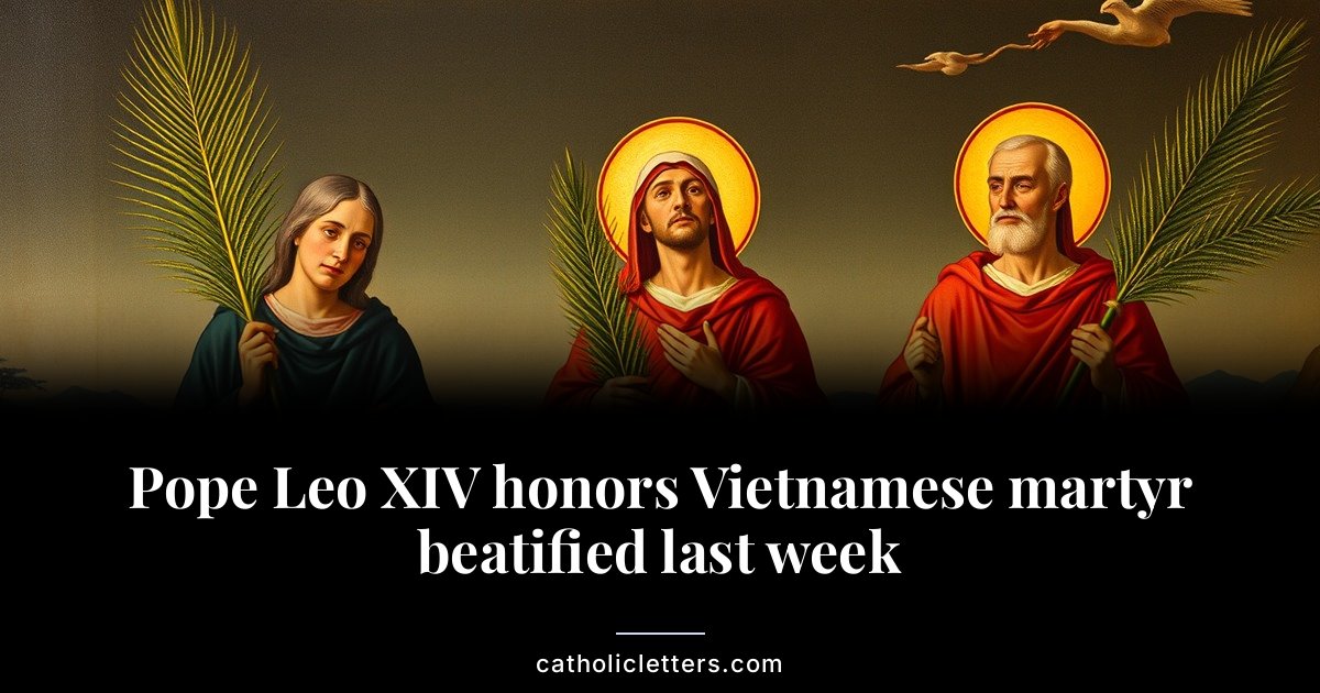 Pope Leo XIV honors Vietnamese martyr beatified last week 1 Pope Leo XIV honors Vietnamese martyr beatified last week