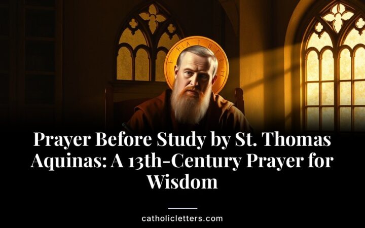 Prayer Before Study by St. Thomas Aquinas: A 13th-Century Prayer for Wisdom