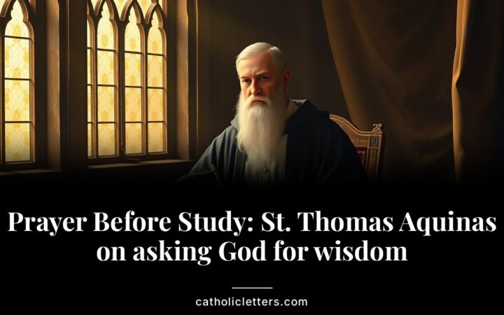 Prayer Before Study: St. Thomas Aquinas on asking God for wisdom