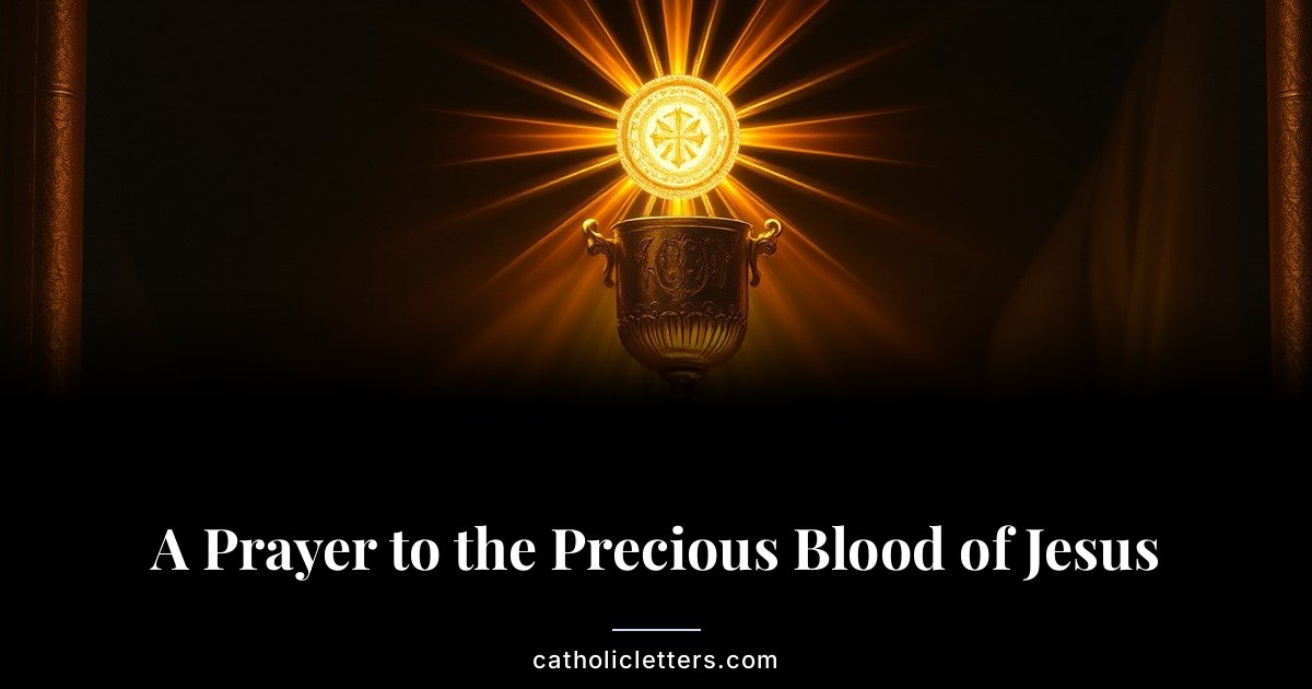 A Prayer to the Precious Blood of Jesus